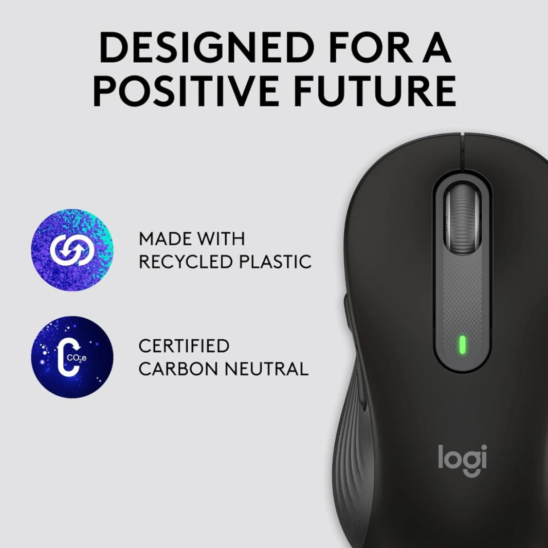 Logitech Signature M650 Silent Clicks, Customizable Side Buttons, Bluetooth, for PC/Mac/Multi-Device/Chromebook (Wireless & Bluetooth) - Black