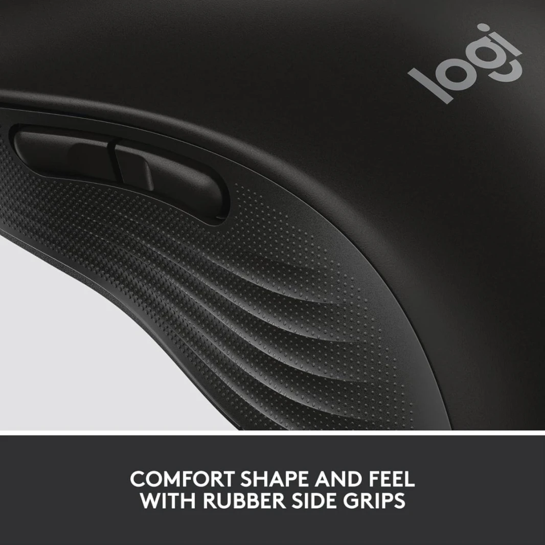 Logitech Signature M650 Silent Clicks, Customizable Side Buttons, Bluetooth, for PC/Mac/Multi-Device/Chromebook (Wireless & Bluetooth) - Black