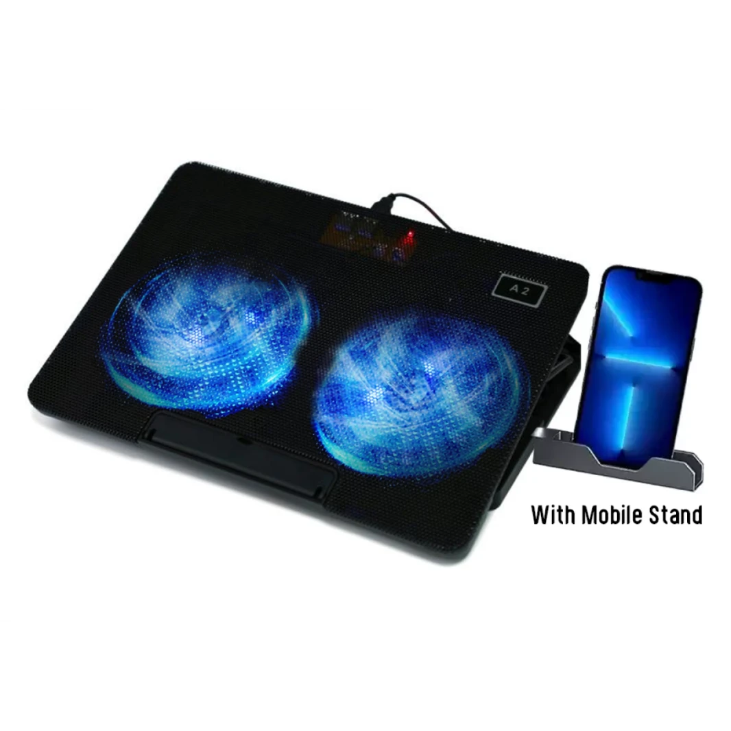 Laptop Cooling/Cooler Dual Fan Adjustable Stand A2 Up To 15.6 Inches With Mobile Stand