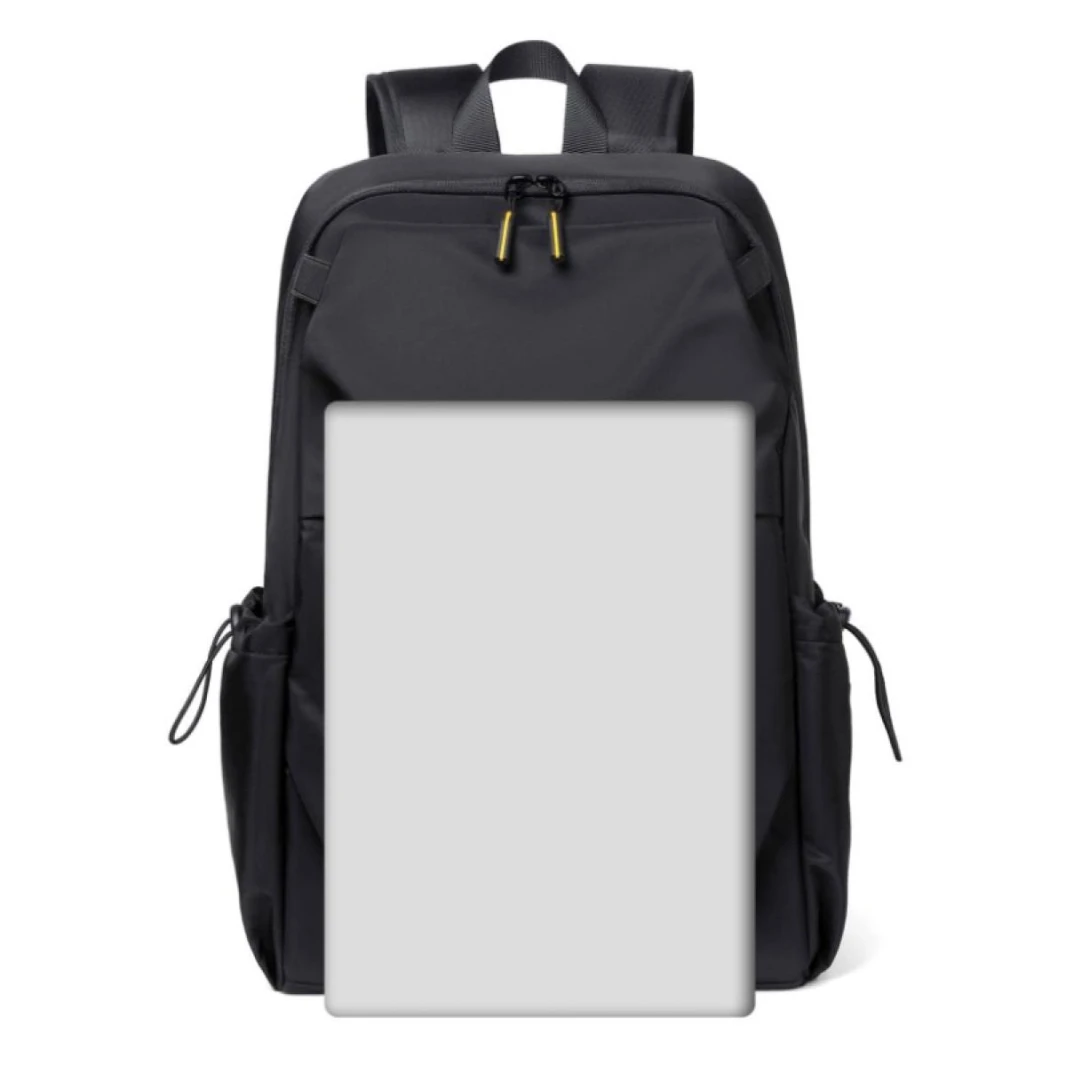 High Quality Waterproof Nylon Fabric Computer Bag, Business Casual, Casual Backpack, Multi-functional Portable Rucksack, Average Size Up to 15" Laptop bag - Black