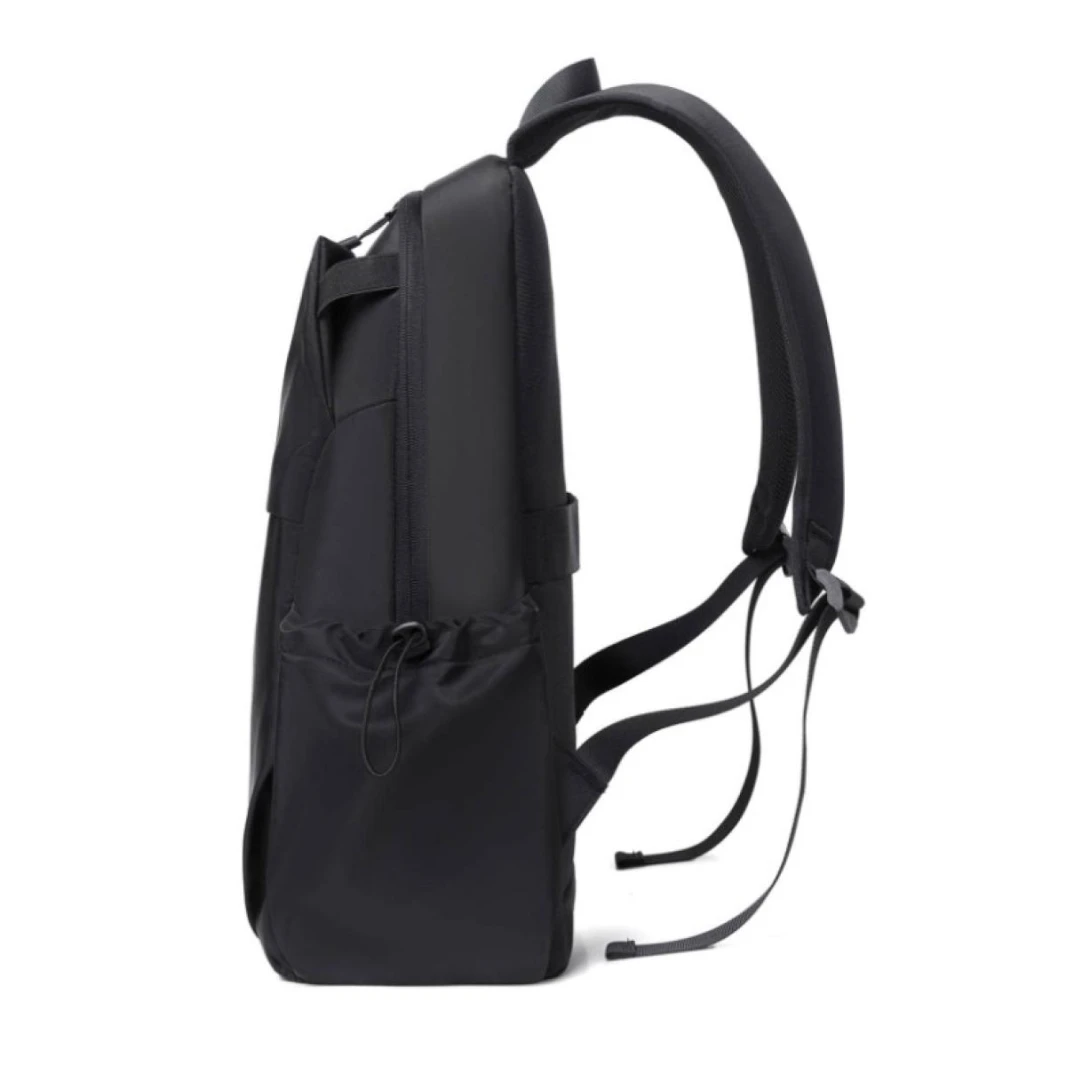 High Quality Waterproof Nylon Fabric Computer Bag, Business Casual, Casual Backpack, Multi-functional Portable Rucksack, Average Size Up to 15" Laptop bag - Black