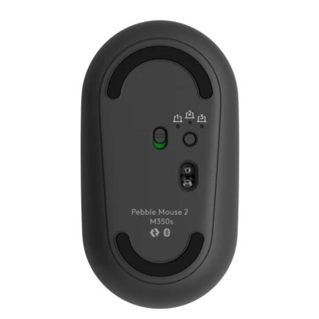 Logitech Modern Slim and Silent Wireless and Bluetooth Mouse M350s - Graphite