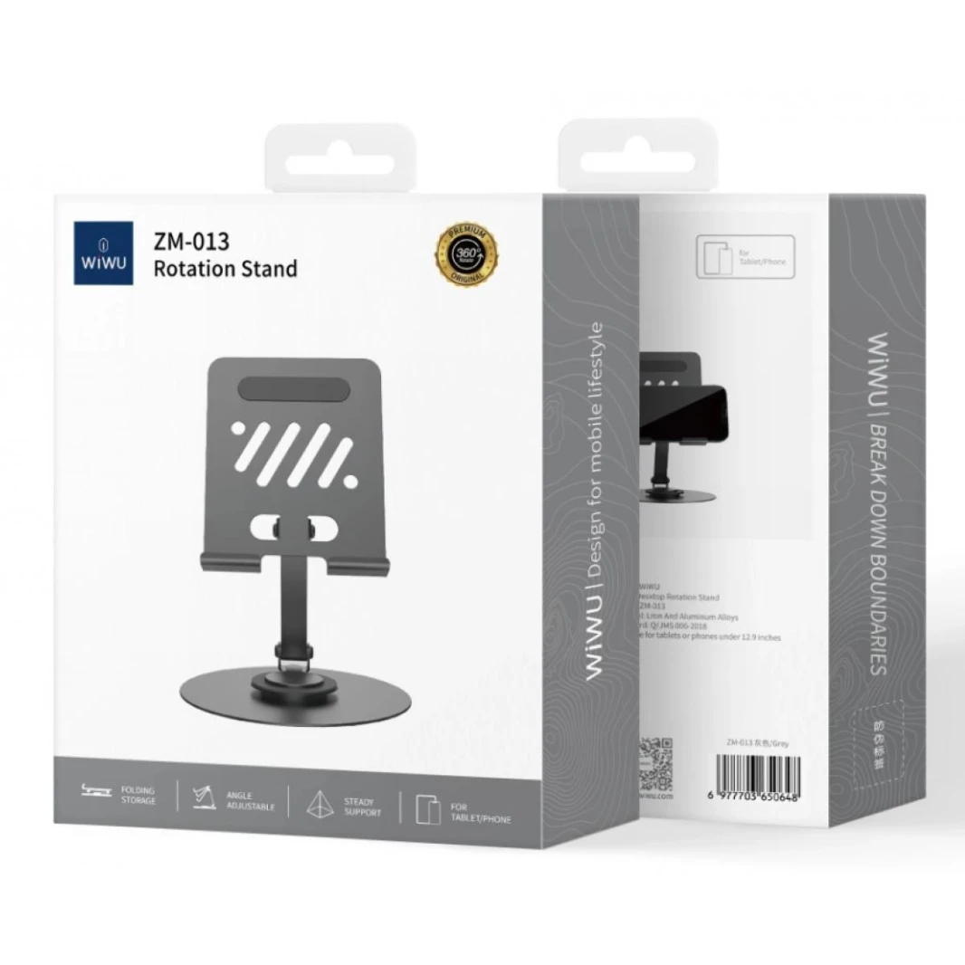 WIWU ZM-013 New 360 Degree Rotatable Metal Phone Stand Base And Cell Phone Holder Tablet Universal Stands