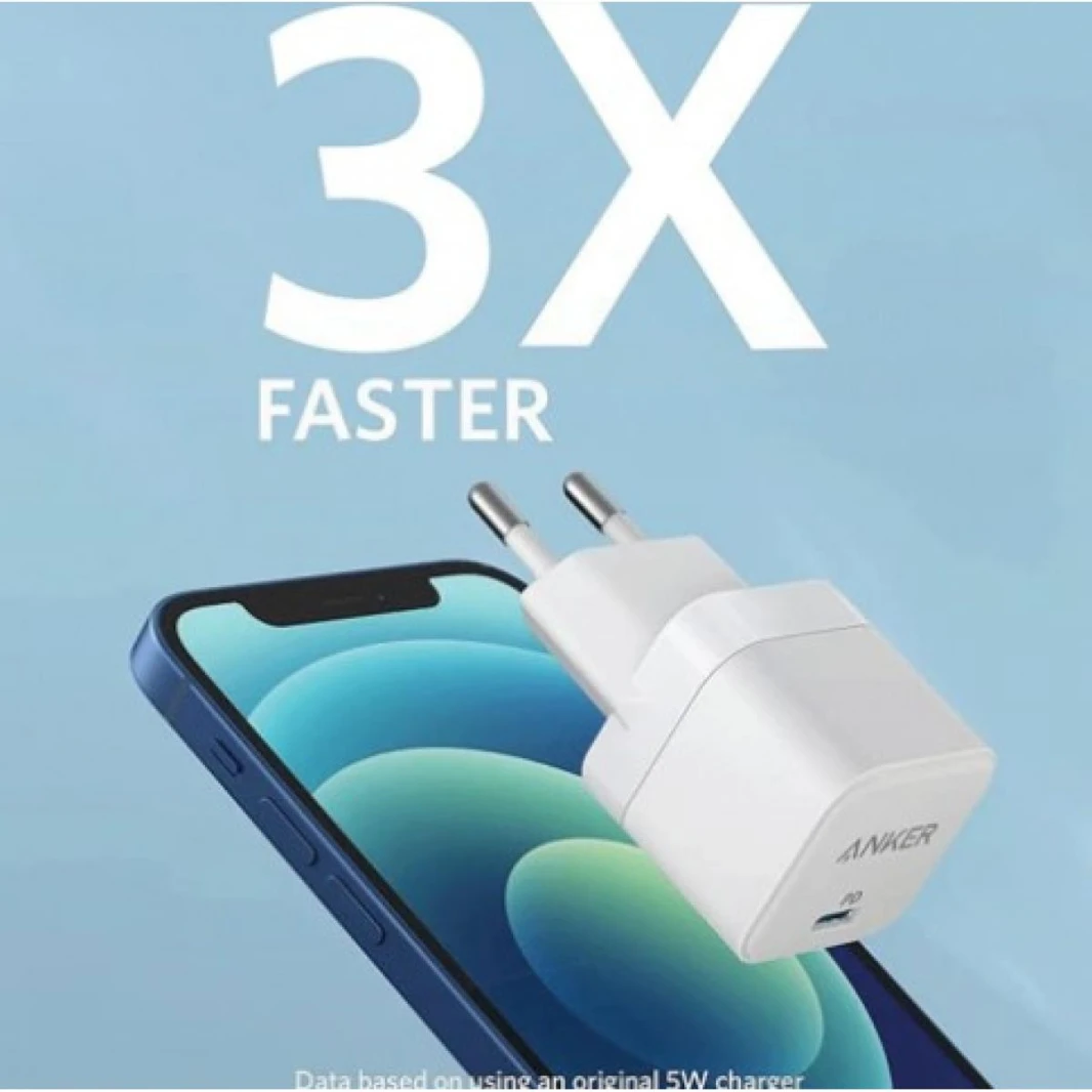 Anker PowerPort III Cube A2149L23 Type-C 20W Fast Charging - White  / 18 Months Warranty