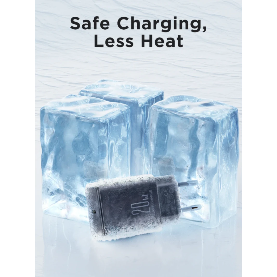 JOYROOM JR-TCF06 PD 20W Charger  / With a C to L Cable 1m Smart chip, safe for battery Charging with less heat, harmless to phone / 18 Months Warranty