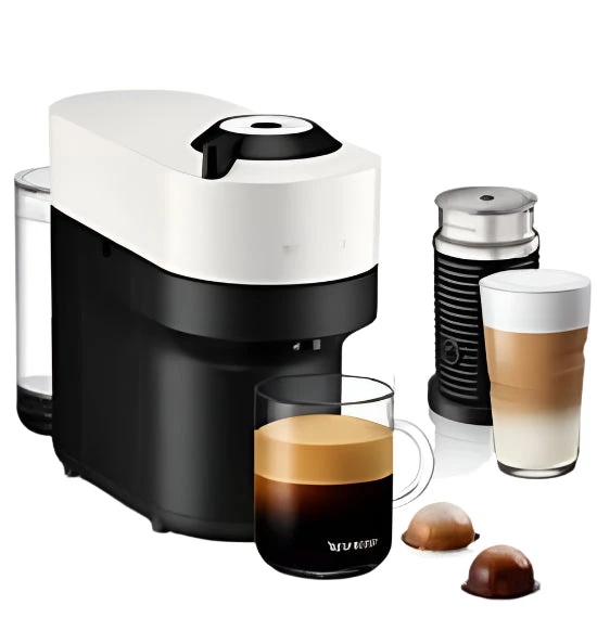 Nespresso Coffee Maker Bundle Black Vertuo Pop + Black Aeroccino3