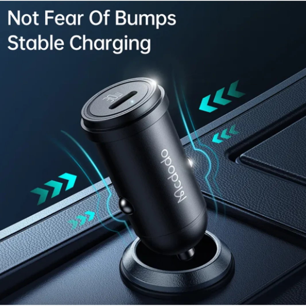 Mcdodo CC-7492 30W 1C PD Fast Car Charger+ 36W C to Lighting Cable 1.2m