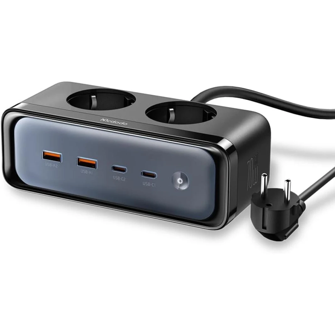 Mcdodo CH-4610 (6 in 1) 70W GaN Lightning Protection Power Strip（Eu Plug)