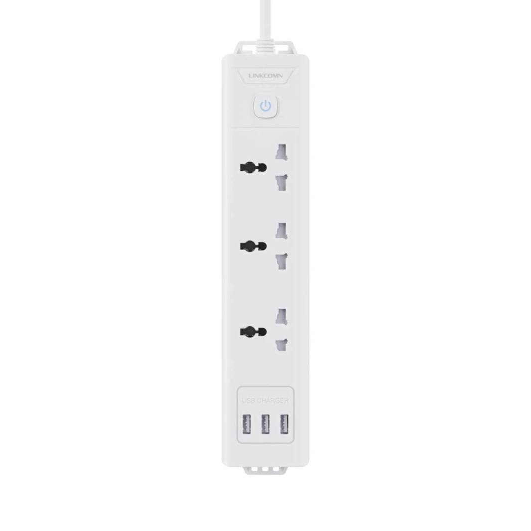 LINKCOMN Power Strip 3 Sockets + 3 USB  PS303 - 1.5m MK