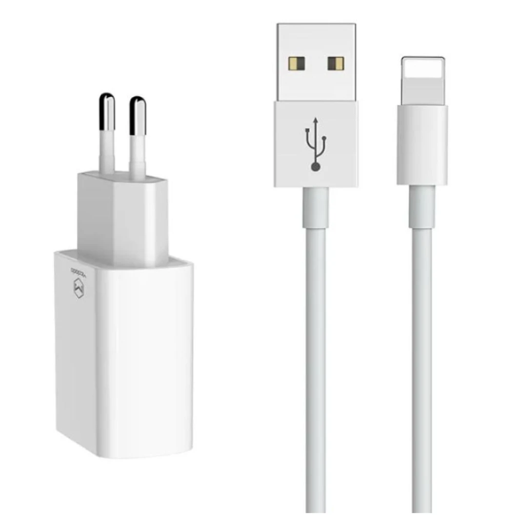 Mcdodo Charger CH-6720 / 2 USB-A Charger(EU) 5V, 2.1A (Max) + Lightning Cable 1m Travel Set