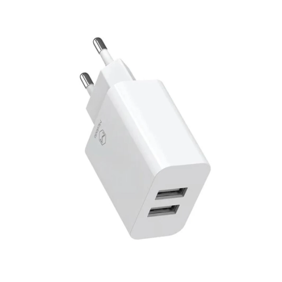 Mcdodo Charger CH-6720 / 2 USB-A Charger(EU) 5V, 2.1A (Max) + Lightning Cable 1m Travel Set