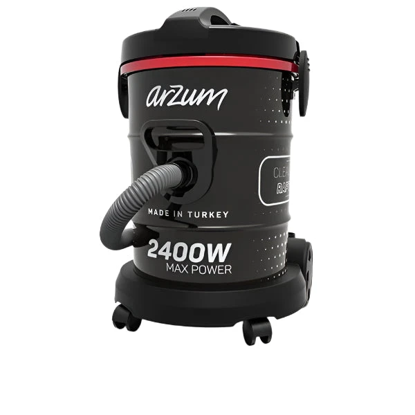 Arzum Cleaner Raptor Drum Type Vacuum, 5M Cable, 2400Watts, Black