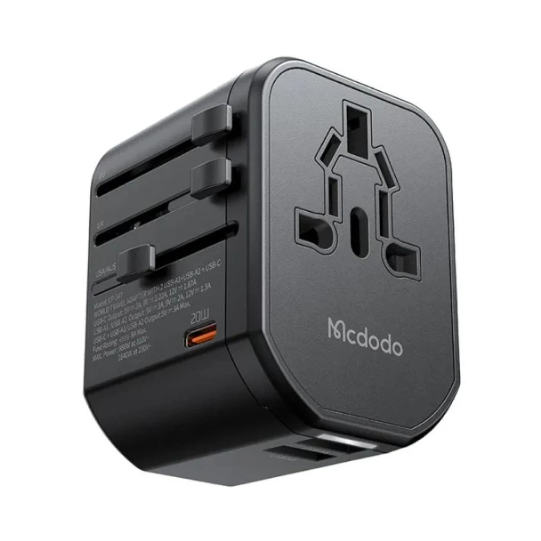 Mcdodo CP-347 |Type-C 20W PD Fast Charging Universal Travel Adapter