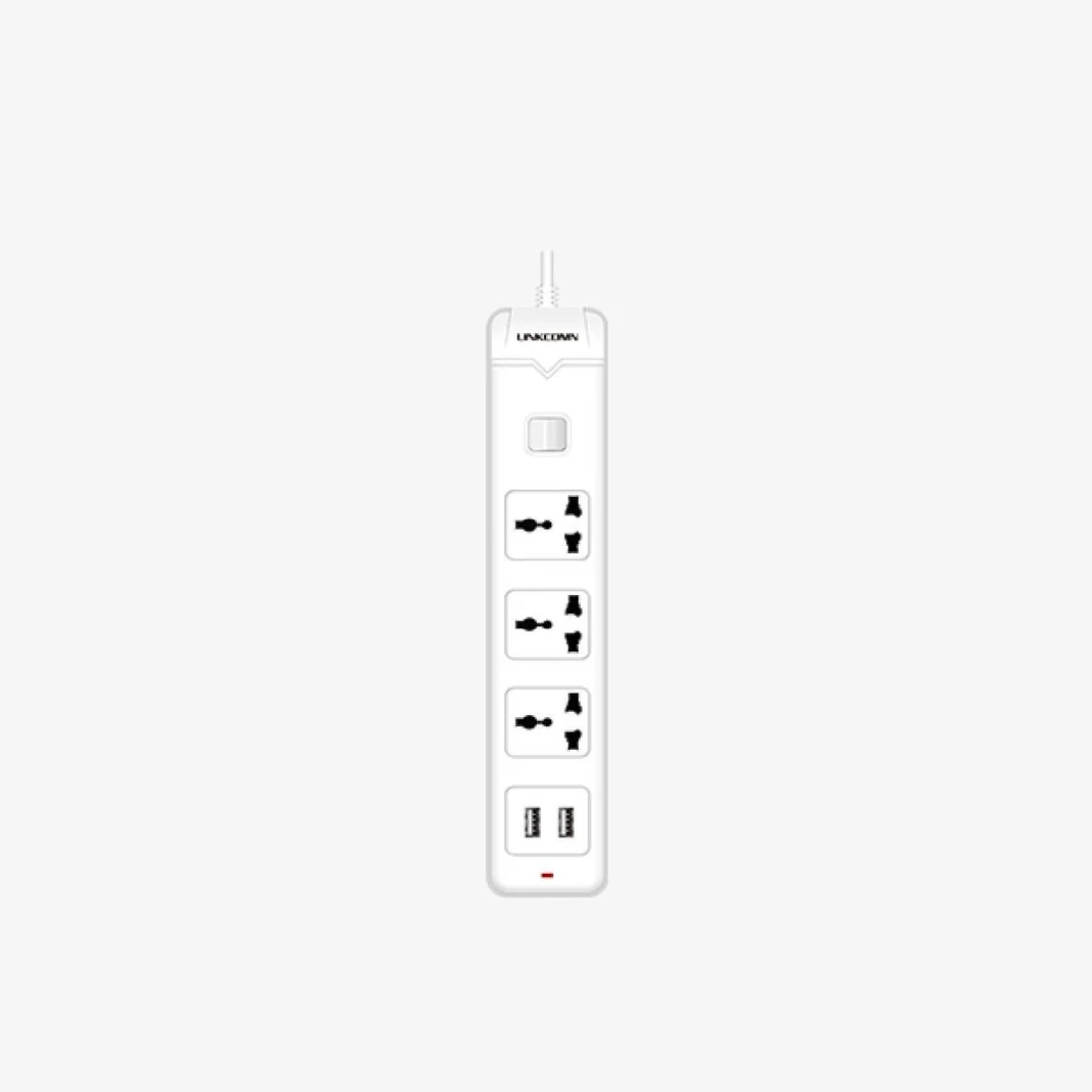 LINKCOMN Power Strip 3 Sockets + 2 USB  PS303 - 3m EU