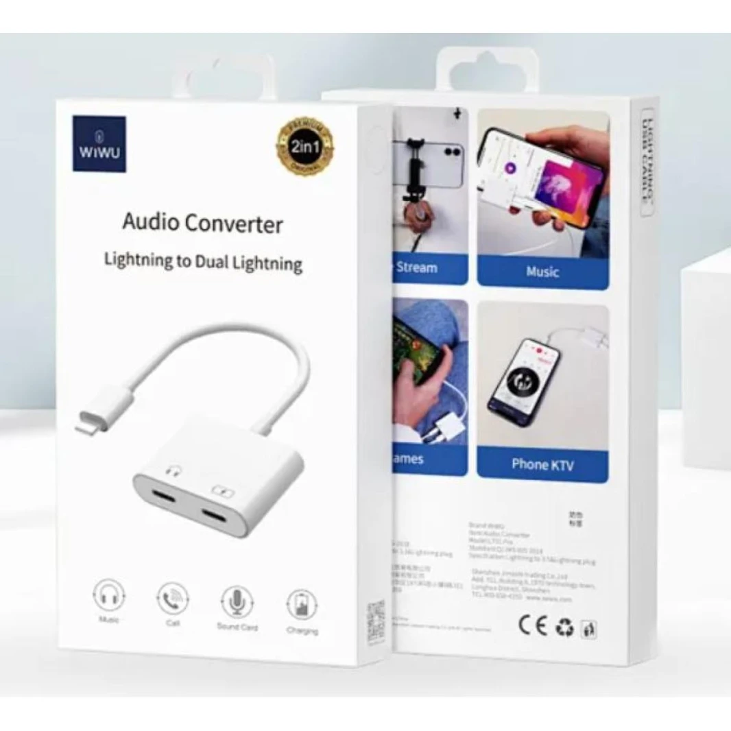 WIWU Audio Converter Lightning to Dual Lightning LT01 Plus