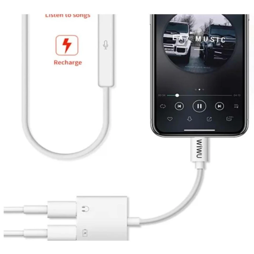 WIWU Audio Converter Lightning to Dual Lightning LT01 Plus