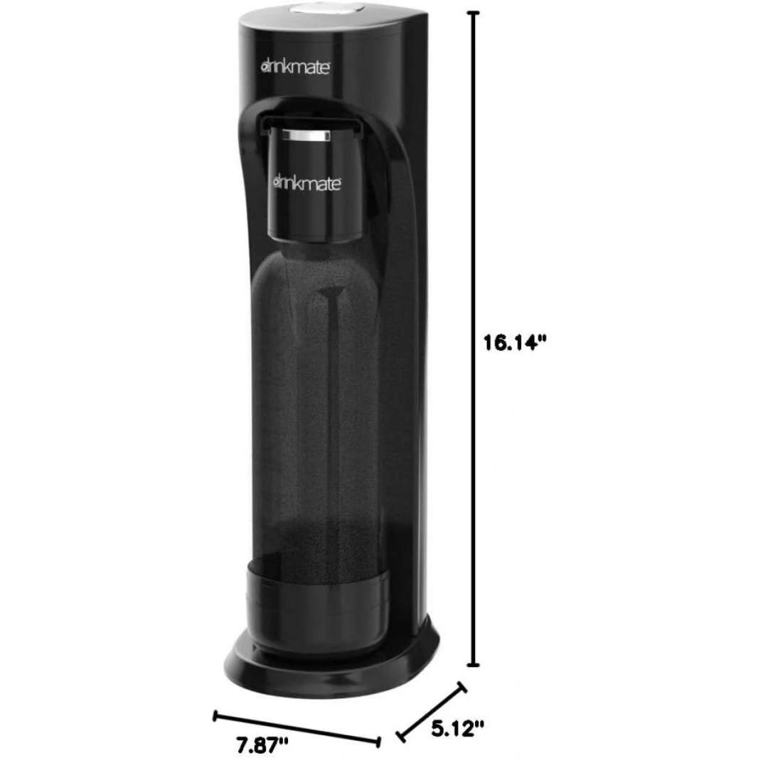 Drinkmate OmniFizz Sparkling Water and Soda Maker, Carbonates Any Drink Without Diluting It, CO2 Cylinder 60L (Included) - White