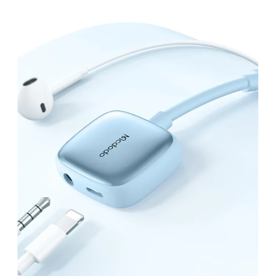 Mcdodo Lightning to 3.5mm Audio Cable+Audio Charger Splitter,2 in 1 iPhone Headphone Digital Audio Adapter Aux Adapter for iPhone