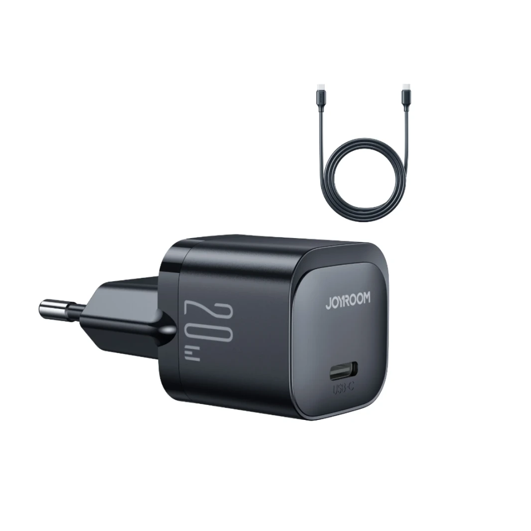Joyroom  JR-TCF02 PD 20W mini Charger - Black  / 18 Months Warranty