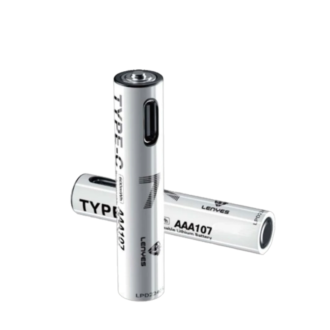 Lenyes AAA107 2x RECHARGEABLE LITHIUM Type-C 600MWH BATTERY 1.5V  - AAA