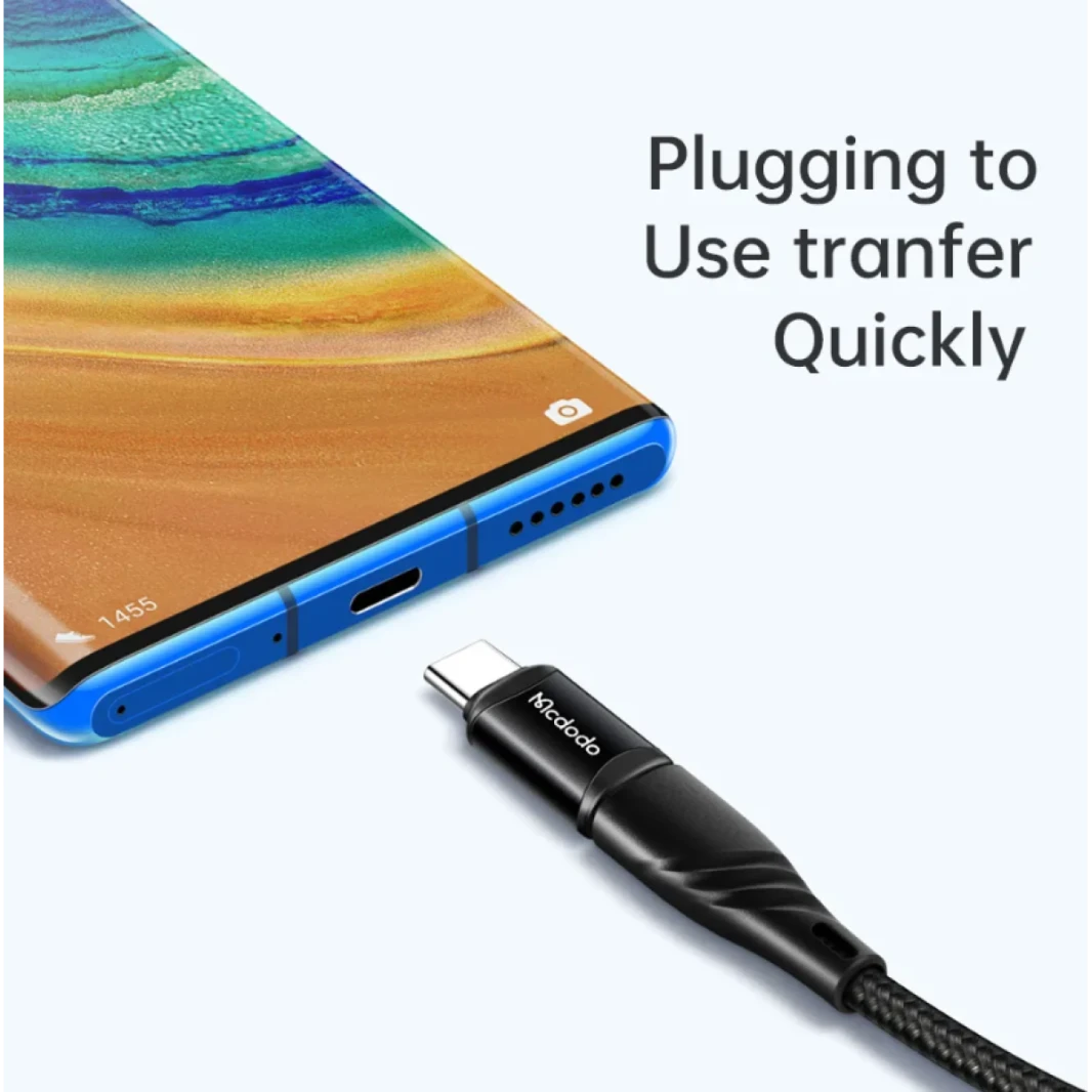 Mcdodo JOT-7700 Lightning to Type C Adapter, 3A Rapid Charging, High Speed Data Transfer (Between Laptops Only), Aluminum Alloy Exterior, iOS to Type C Connector
