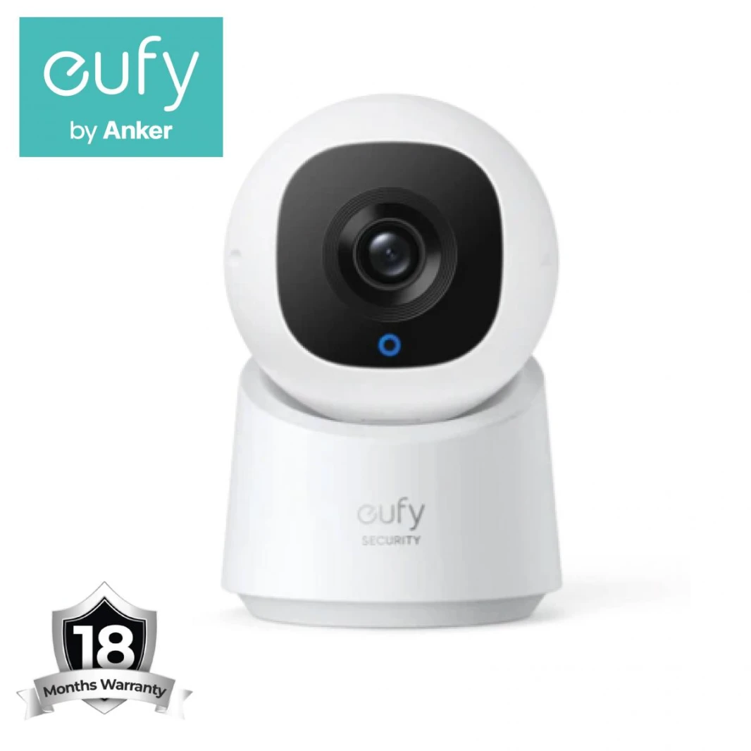 Eufy By Anker Wireless Indoor Security Camera C220 , 2K Resolution, 360° Pan and Tilt - T8W11321 - (White) - 18 Month Warranty