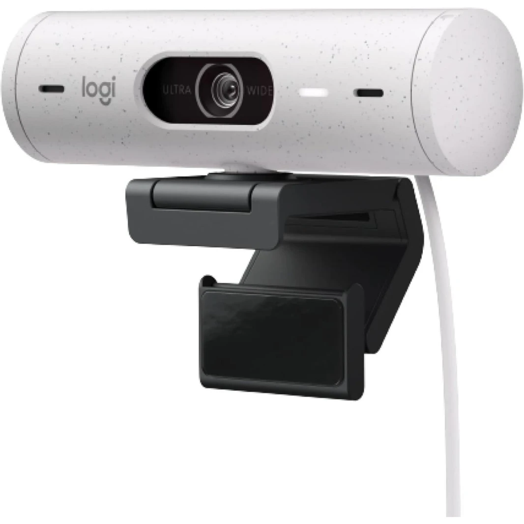 Logitech Brio 500 Full-HD Webcam with Auto Light Correction,Show Mode, Dual Noise Reduction Mics, Webcam Privacy Cover, Works with Microsoft Teams, Google Meet, Zoom, USB-C Cable