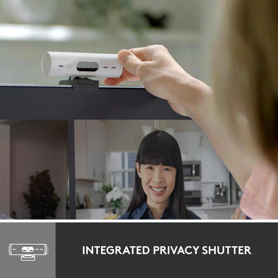 Logitech Brio 500 Full-HD Webcam with Auto Light Correction,Show Mode, Dual Noise Reduction Mics, Webcam Privacy Cover, Works with Microsoft Teams, Google Meet, Zoom, USB-C Cable