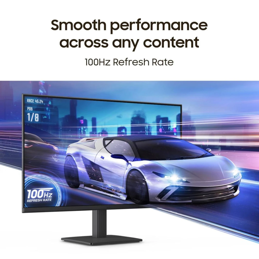 Samsung Essential Series S3 D300 Flat Monitor 27 Inch FHD Super Slim, 100 Hz, IPS Panel, 5ms(GTG), D-Sub, HDMI