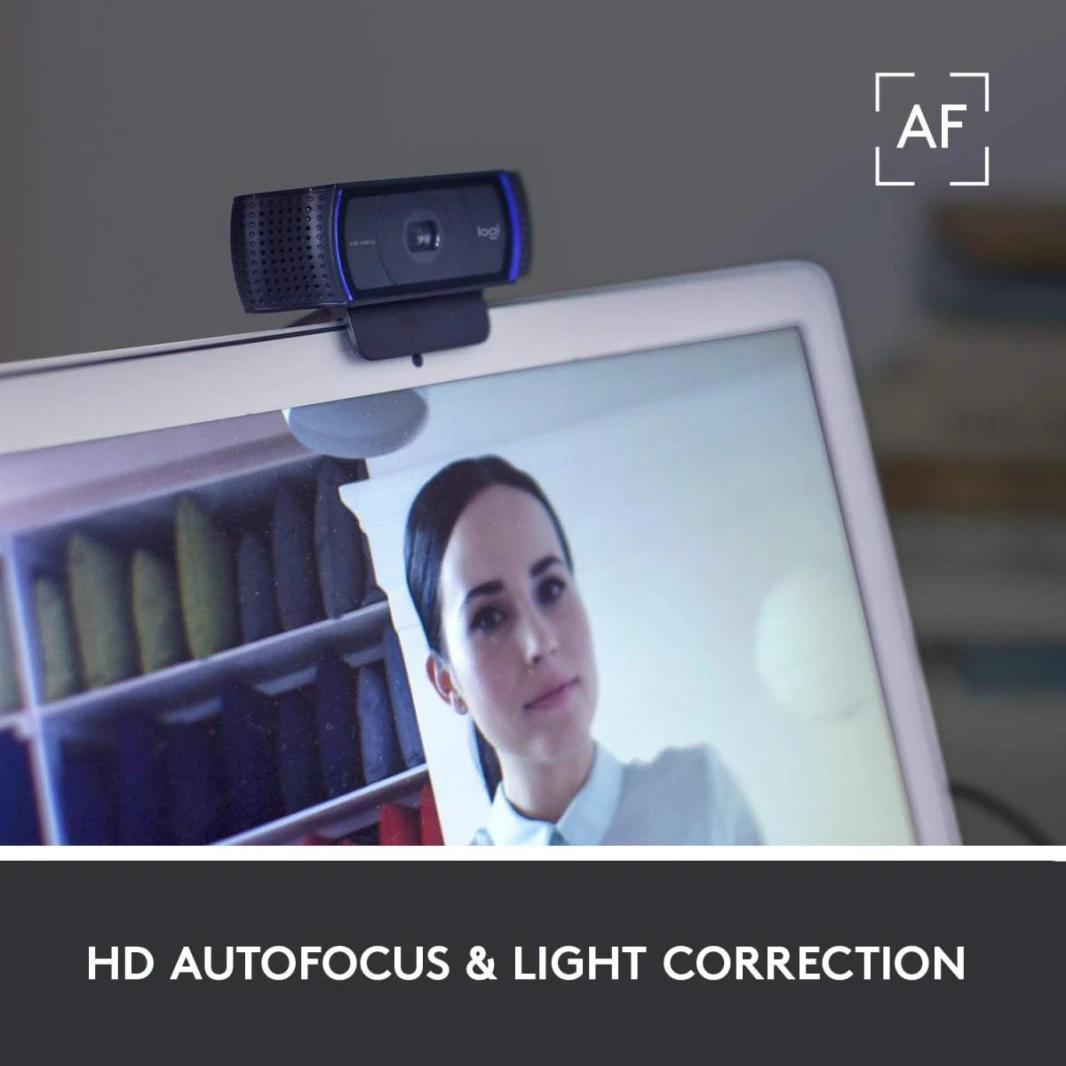 Logitech C920 PRO 1080p Business Webcam Full HD Glass Lens, 78° Field Of View, & HD Auto Light Correction