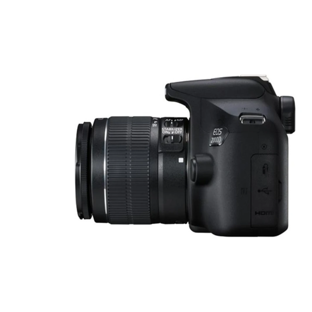 Canon EOS 2000D DSLR Camera and EF-S 18-55 mm f/3.5-5.6 is II Lens, Black