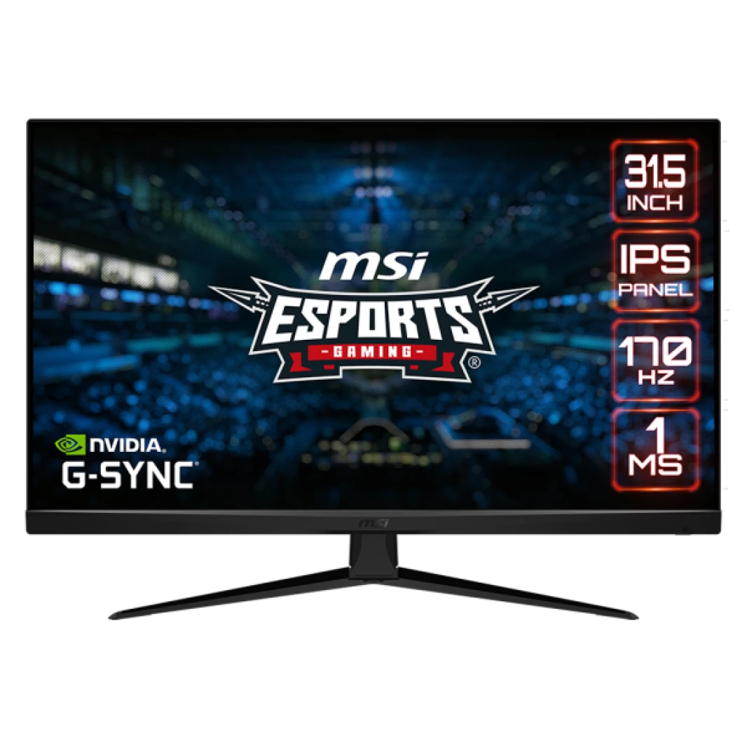 Gaming Monitor MSI G321Q Flat 31.5" IPS 2560x1440 2K 170Hz, 1ms  Display Colors 1.07B HDR Ready, adjustable  Black  / 3 Years Warranty