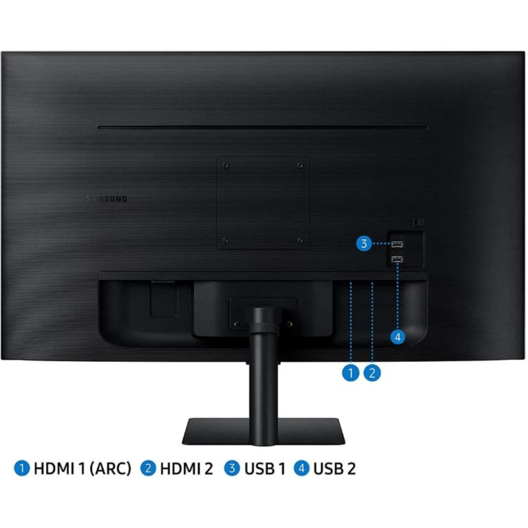 SAMSUNG M5 27" FHD HDR10 Smart Monitor (AM500) - with Netflix, YouTube, HBO, Prime Video and Apple TV Streaming Plus Mobile Connectivity  - Black