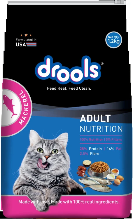 Draols of mackerel flavor for adult cats
