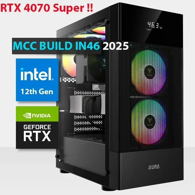 MCC in46-25 - Midas Gaming PC Build || Intel Core I7-12700f 12-Core-MSI Geforce RTX 4070 Super 12GB Gaming X Slim OC GDDR6X CARD