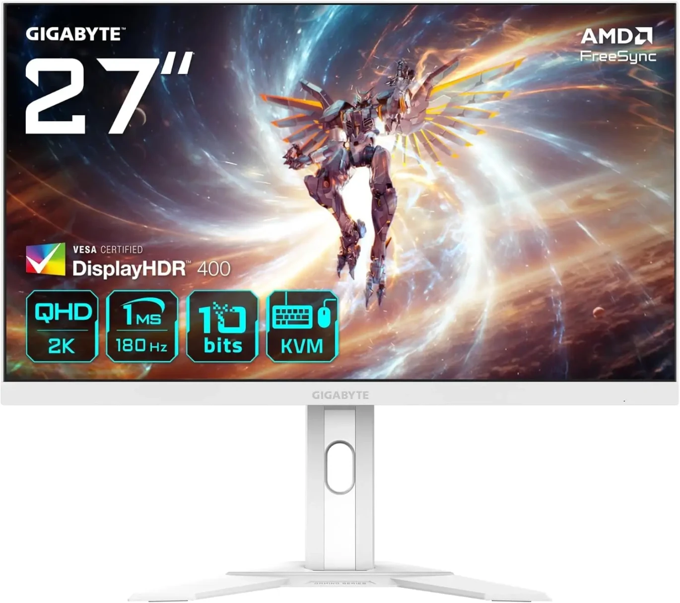 Gigabyte M27QA ICE 27 بوصة QHD 2K Super Speed ​​IPS 180Hz ألعاب - VESA Display HDR400