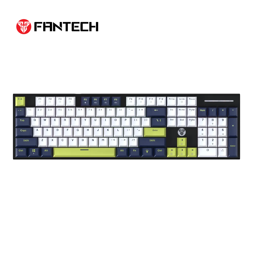 Fantech Atom104S MK878S لوحة مفاتيح الألعاب الميكانيكية Mori Edition White (ABS مزدوجة)