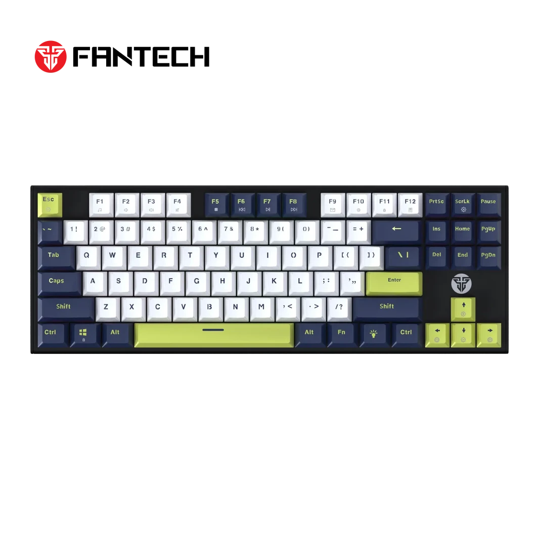 Fantech Atom87S MK877S لوحة مفاتيح الألعاب الميكانيكية Mori Edition White (ABS مزدوجة)