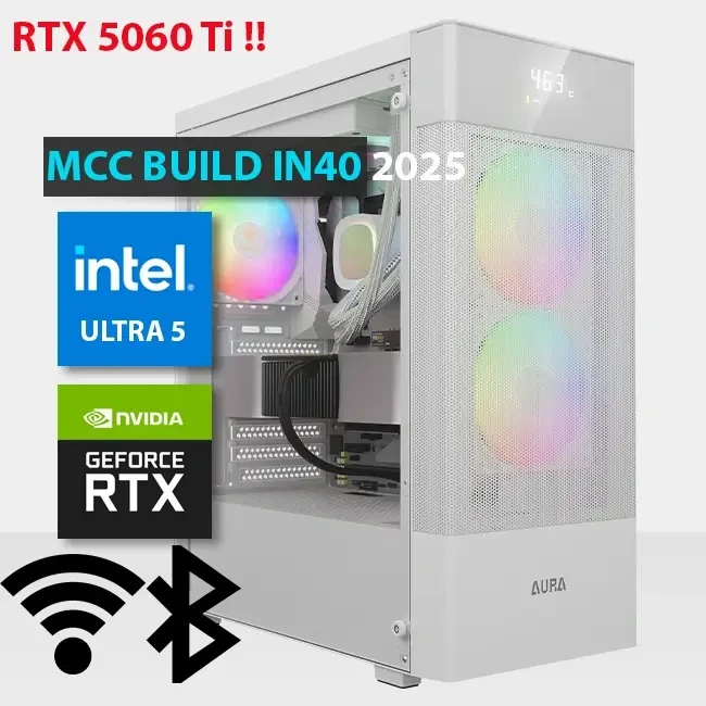 MCC in40-25 - Midas Gaming PC Build || Intel Core Ultra 5 245k 14 Core - Gigabyte Geforce RTX 5060 Ti Eagle OC ICE 16GB Card