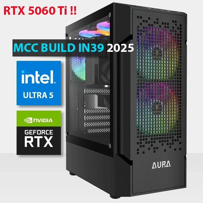 MCC in39-25 - Midas Gaming PC Build || Intel Core Ultra 5 225f 10 -Core - Gigabyte Geforce RTX 5060 Ti Eagle OC 8GB GDDR7 بطاقة الرسومات