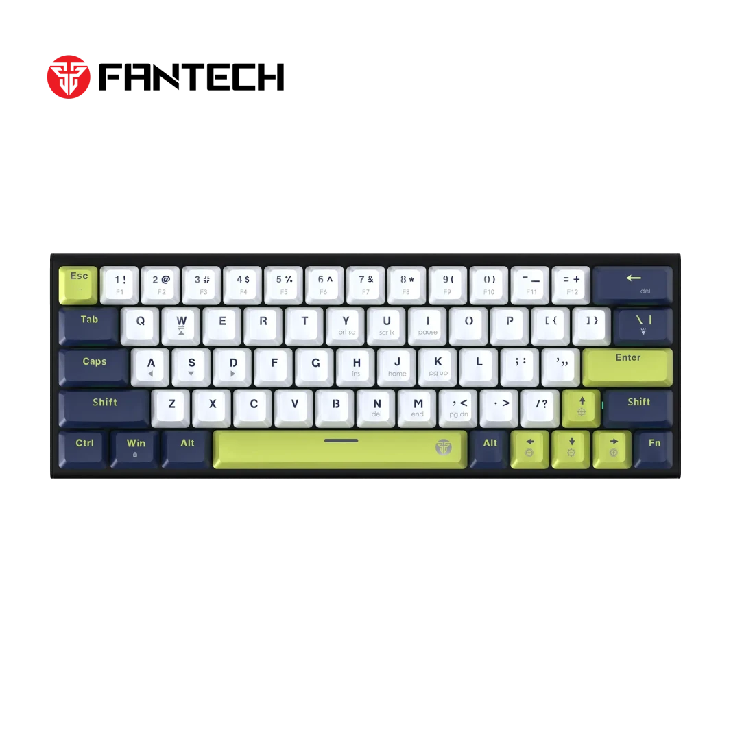 Fantech Atom63 Mk874v2 لوحة المفاتيح الميكانيكية Mori Edition White (ABS مزدوج الطلقة)