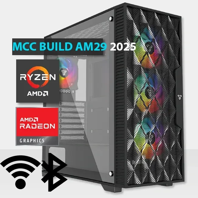 MCC AM29-25 - Midas Gaming PC Build || AMD RYZEN 9 9900X 12 -CORE - SAPPHIRE PULSE AMD RADEON RX 7800 XT 16GB GDDR6 بطاقة الرسومات