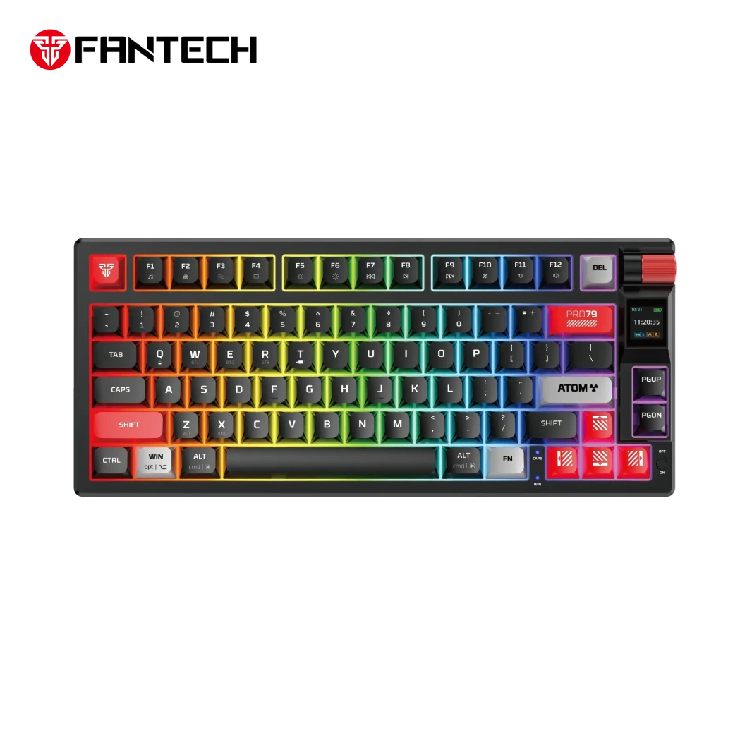 Fantech Mk917 Atom Pro79 لوحة مفاتيح ألعاب ميكانيكية لاسلكية - أسود