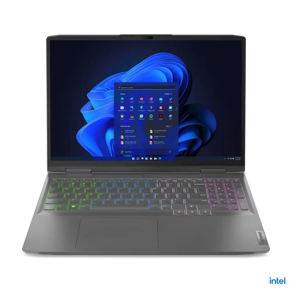 Lenovo LOQ 16IRH8 Gaming Labtop - 16 بوصة 2.5K WQXGA IPS 100 ٪ SRGB - RTX 4060 8GB DDR6 - 165Hz