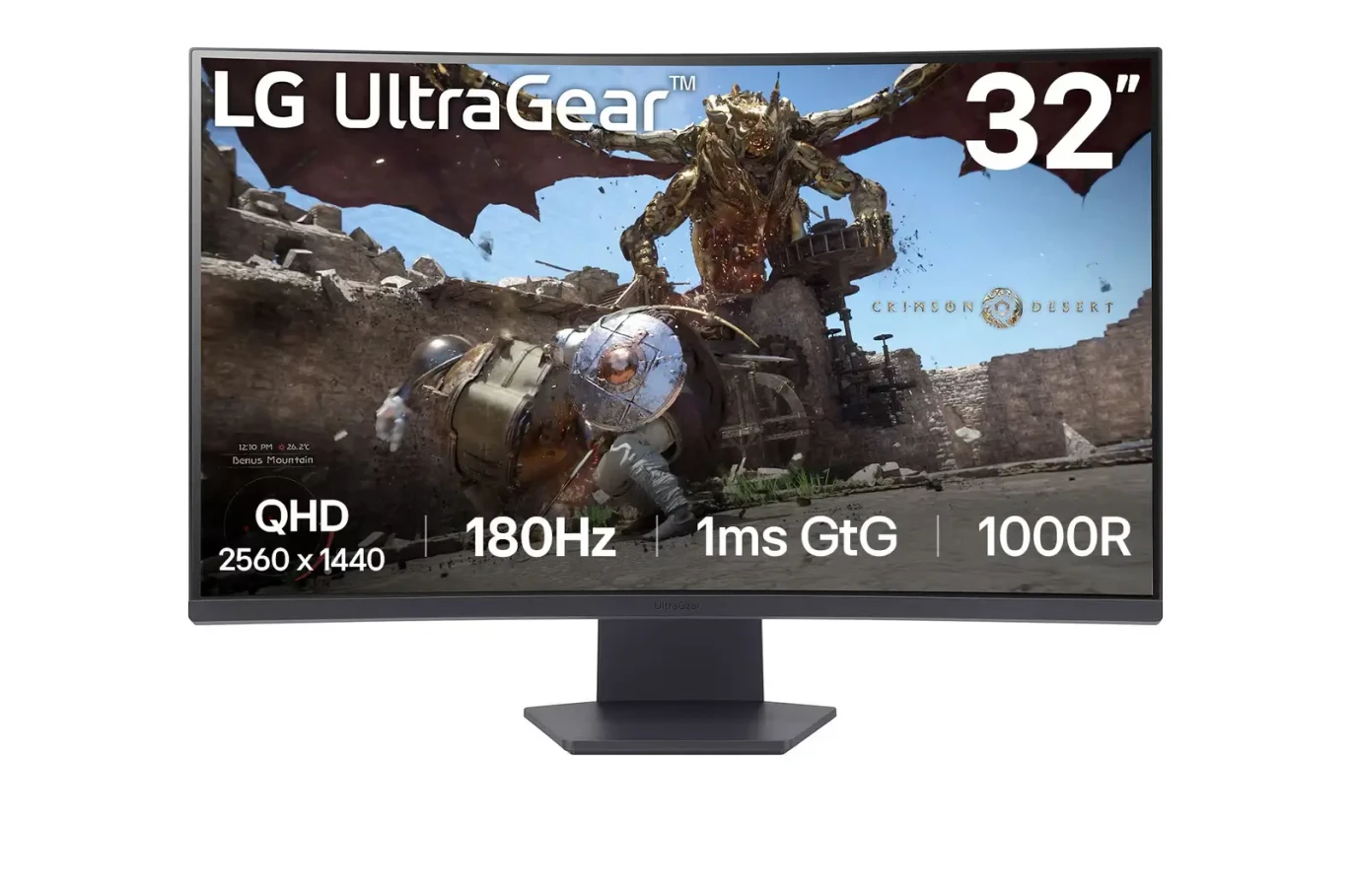 LG 32GS60QC-B 32 بوصة Ultragear QHD 2K 180Hz 1MS