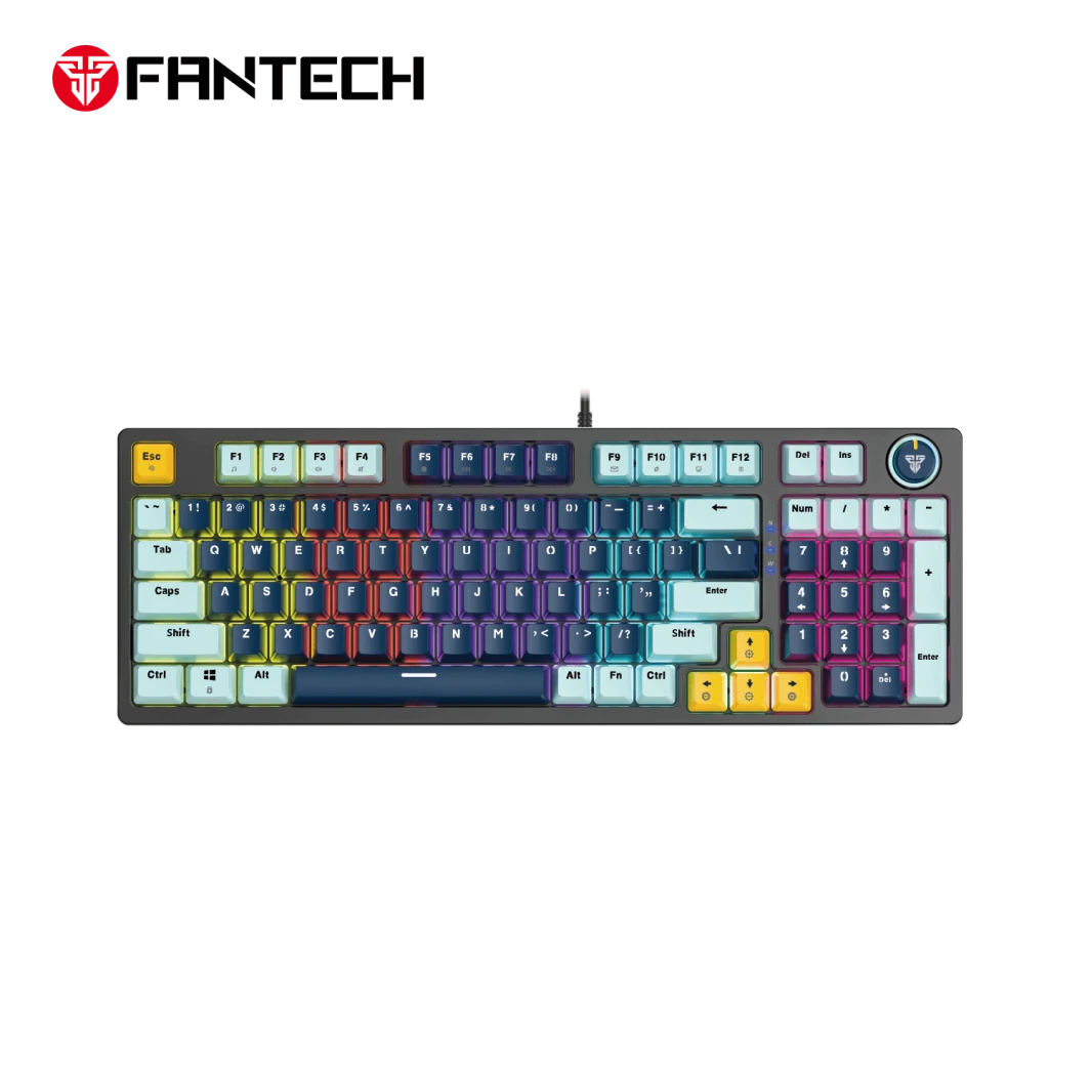 Fantech Atom96 MK890V2 لوحة مفاتيح الألعاب الميكانيكية - Mizu Series Navy Blue