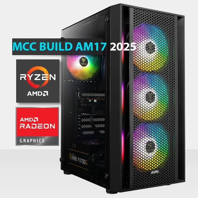 MCC AM17-25 - MIDAS Gaming PC Build || AMD Ryzen 5 7600 6-core - SAPPHIRE PULSE AMD Radeon RX 7700 XT 12GB GDDR6 Graphics Card
