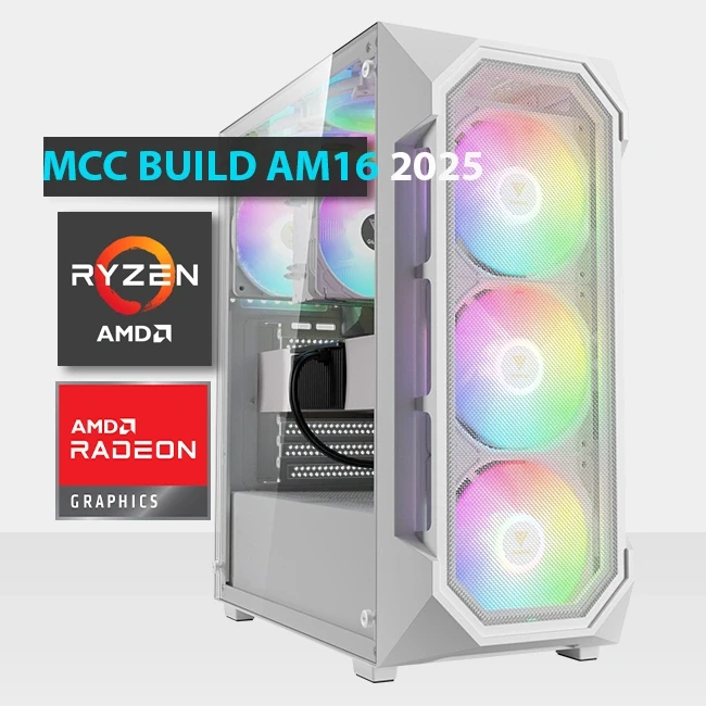 MCC AM16-25 - Midas Gaming PC Build || AMD RYZEN 7 5700X3D 8 -CORE - SAPPHIRE AMD RADEON RX 7800 XT 16GB بطاقة الرسومات