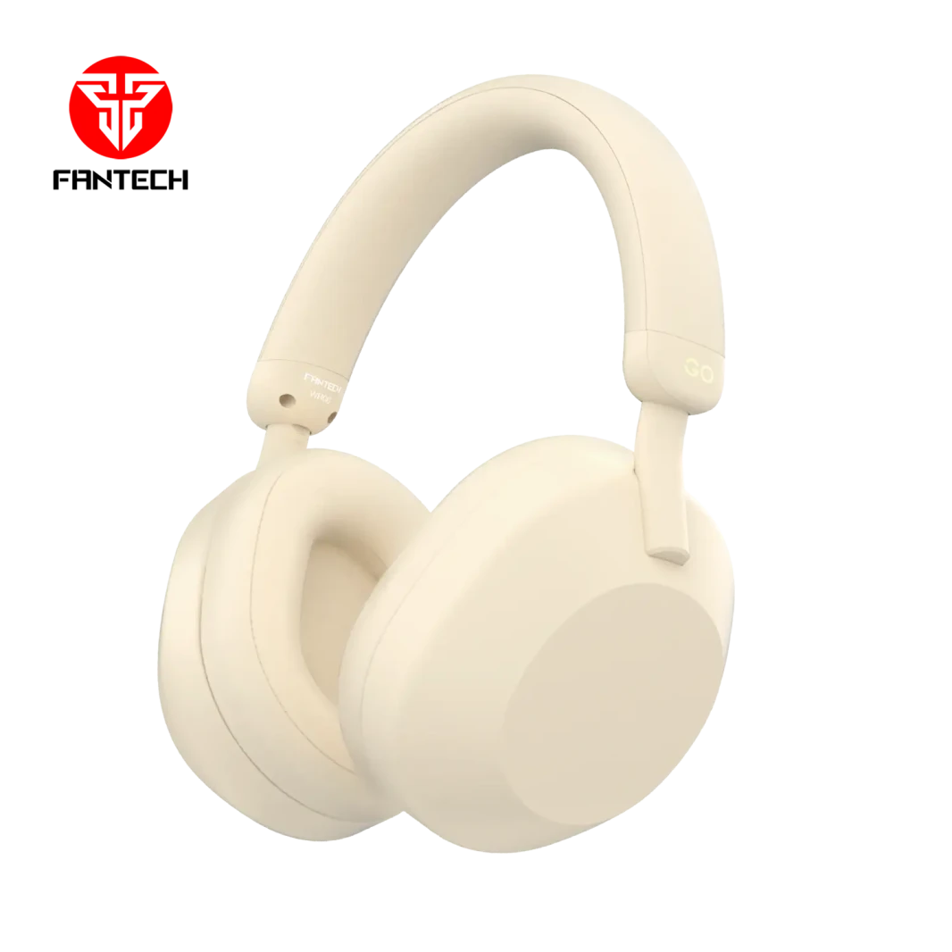 Fantech Go Tune Wh06 Wireless Headphone - اتصال مزدوج - Beige