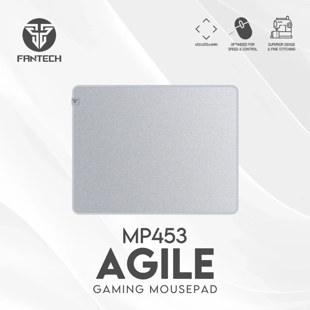 FANTECH AGILE MP453 (450 x 350 x 3mm) ANTI-SLIP BASE GAMING MOUSE PAD - GREY